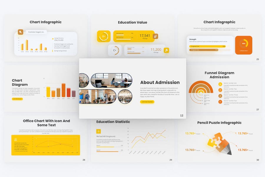 Admission-yellow-creative-education-powerpoint - PPT派