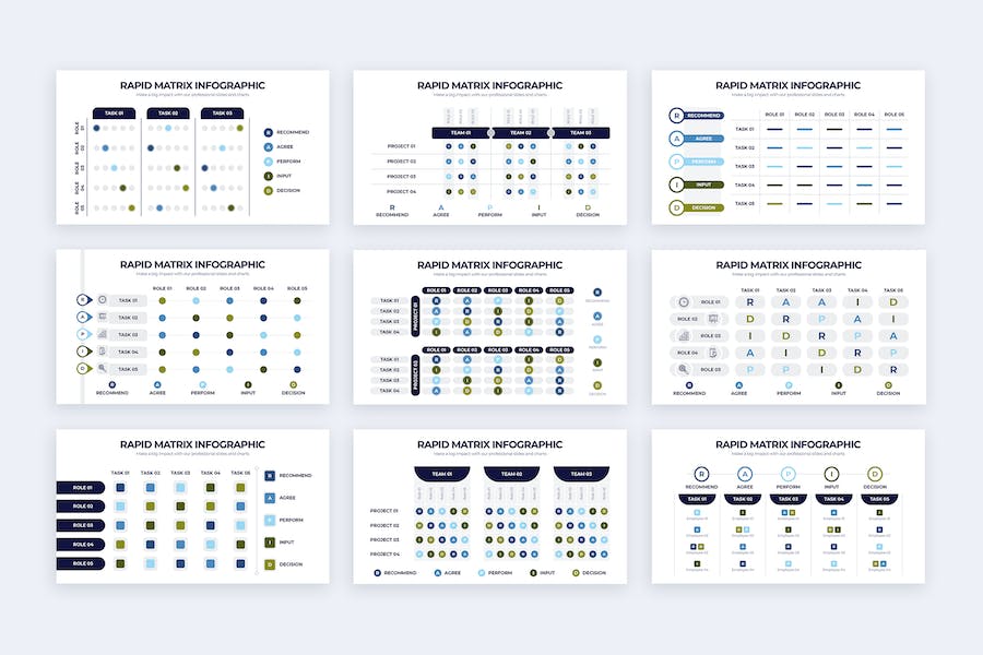 商业矩阵框架分析信息图形PPT模板 - PPT派