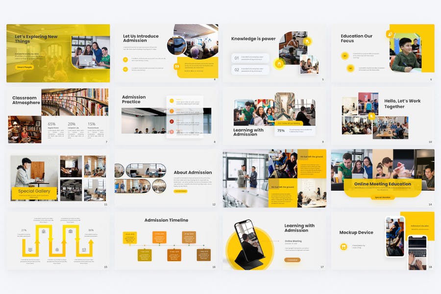 Admission-yellow-creative-education-powerpoint - PPT派