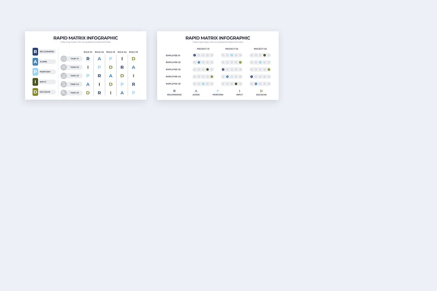 商业矩阵框架分析信息图形PPT模板 - PPT派