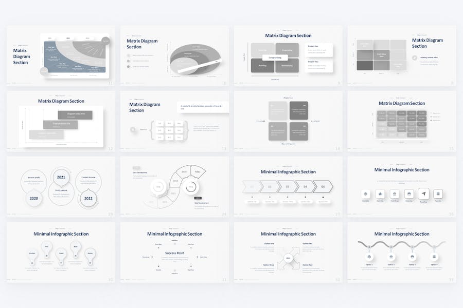 Matrix-minimal-infographic-powerpoint-template - PPT派