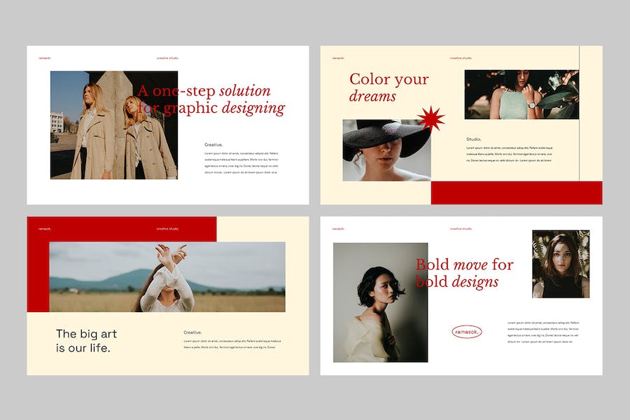 创意工作室作品展示Keynote模板 - PPT派