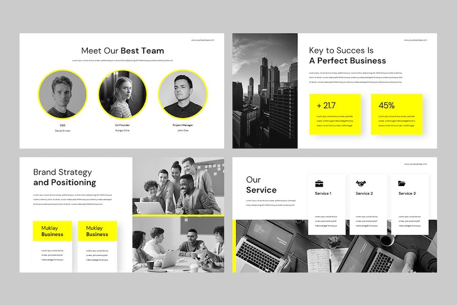 商务企业品牌形象Keynote演示模板 - PPT派