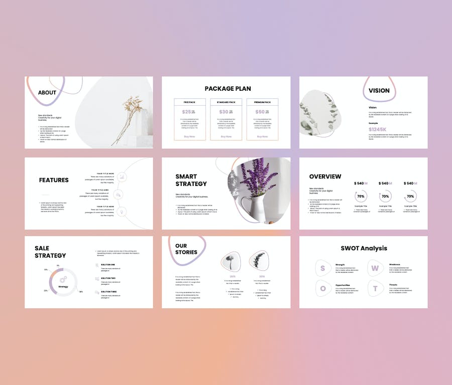 欧美企业战略规划质感PPT模板 - PPT派