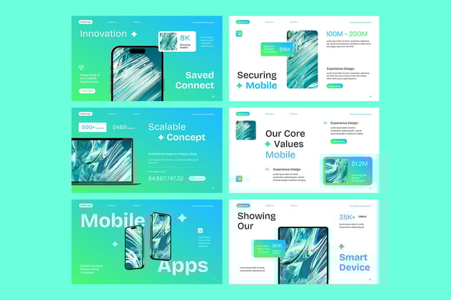 移动应用产品融资演讲方案PPT模板 - PPT派