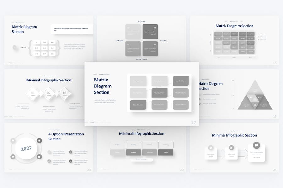 Matrix-minimal-infographic-powerpoint-template - PPT派