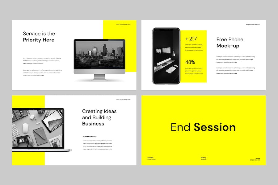 商务企业品牌形象Keynote演示模板 - PPT派