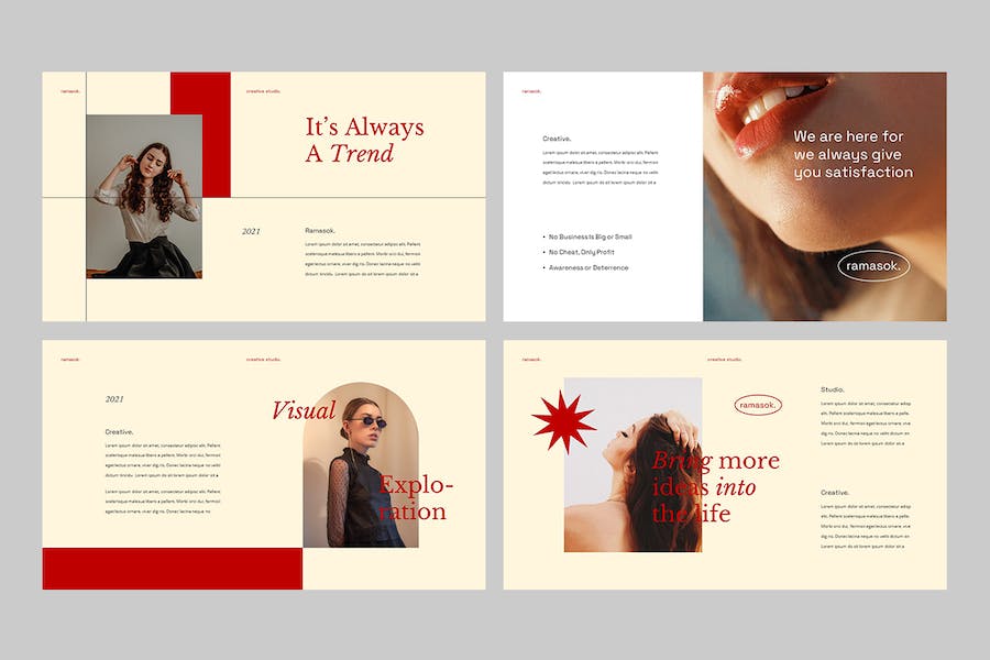 创意工作室作品展示Keynote模板 - PPT派