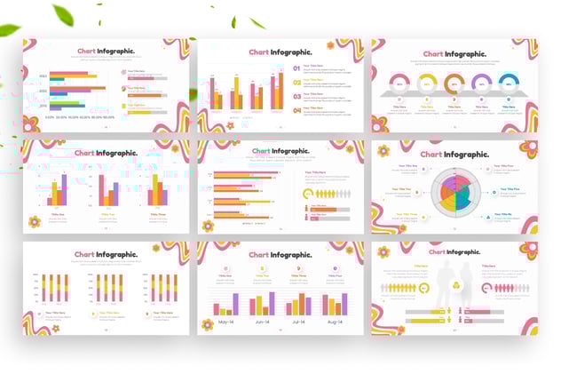 彩色信息图表设计Keynote模板 - PPT派