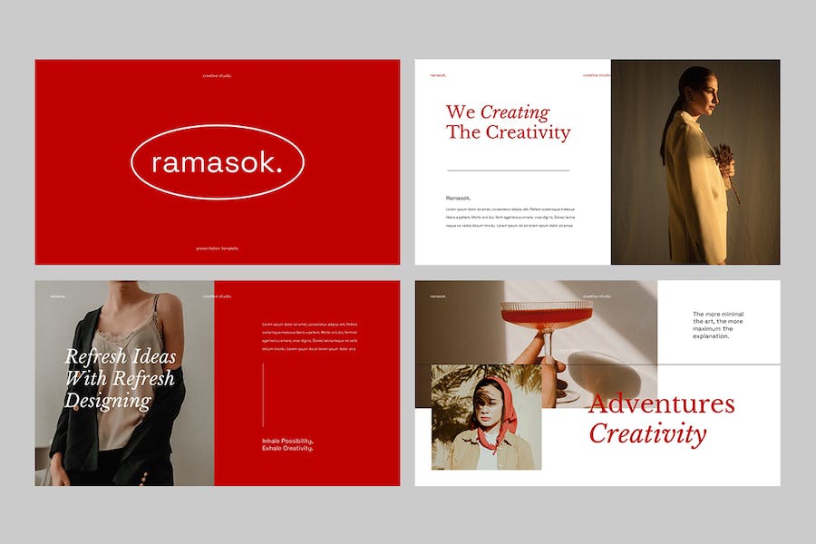 创意工作室作品展示Keynote模板 - PPT派