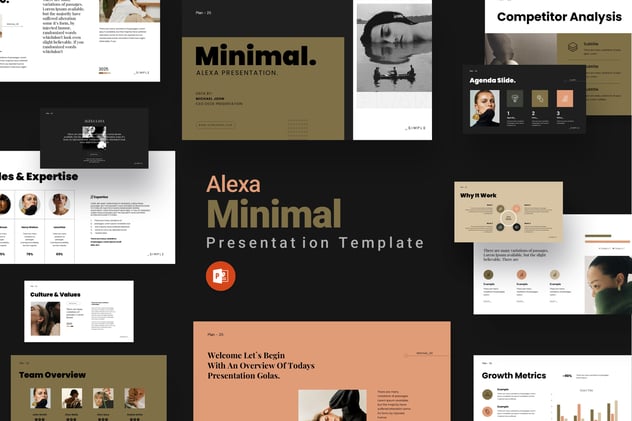 深色极简演讲展示设计PPT模板 - PPT派