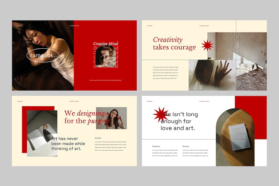 创意工作室作品展示Keynote模板 - PPT派