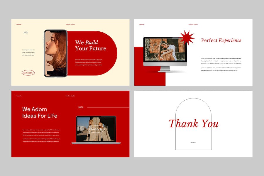 创意工作室作品展示Keynote模板 - PPT派