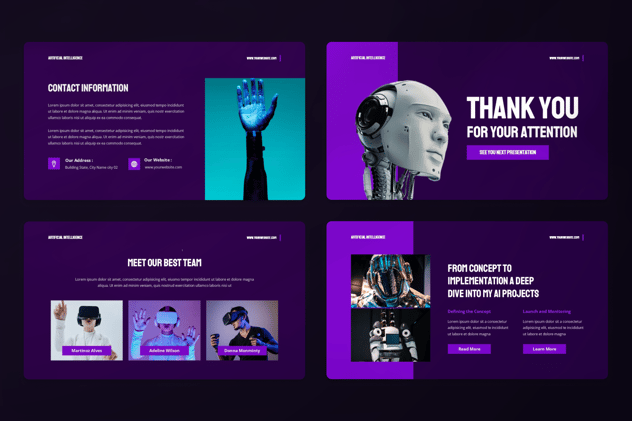 人工智能驱动创新科技方案PPT模板 - PPT派