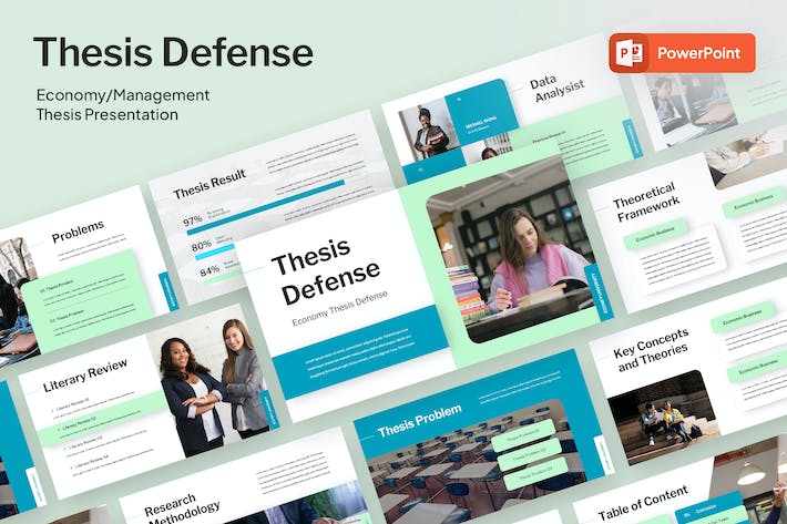 经济论文答辩研究展示PPT模板 - PPT派