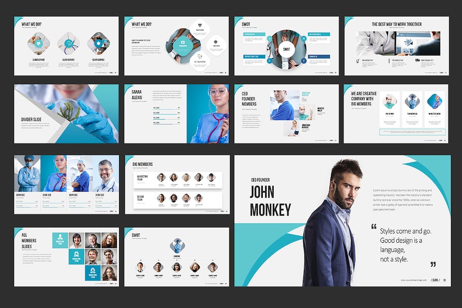 医疗数据分析报告展示Keynote模板 - PPT派