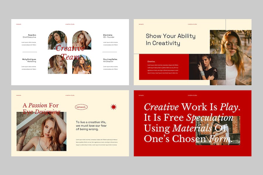 创意工作室作品展示Keynote模板 - PPT派