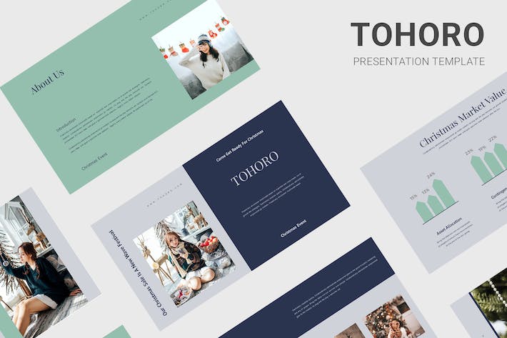 圣诞节时尚品牌推广PPT模板 - PPT派