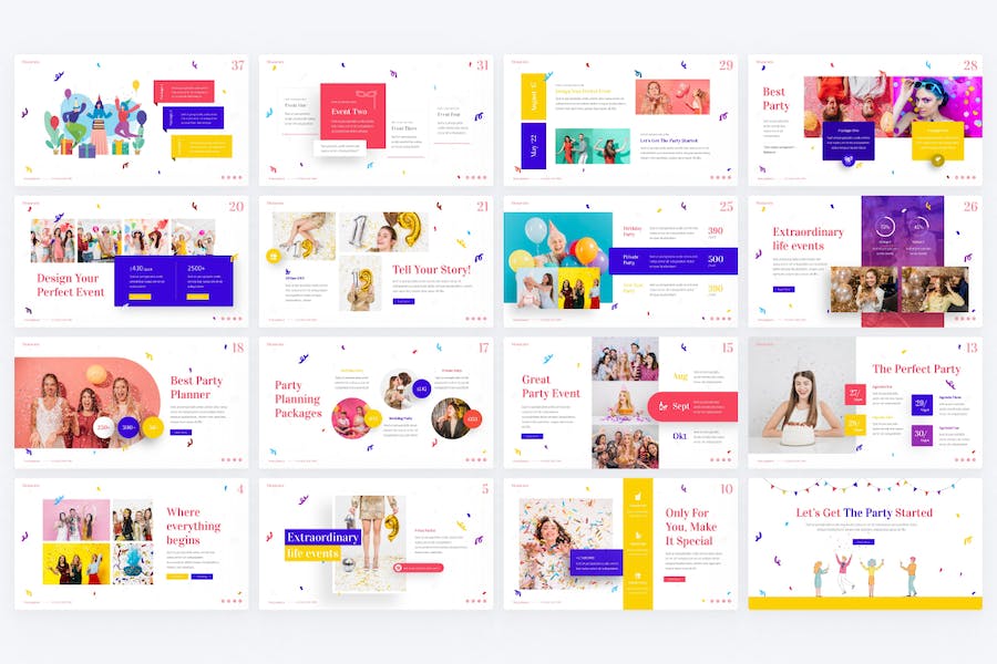 Moments-creative-party-planner-powerpoint-template - PPT派