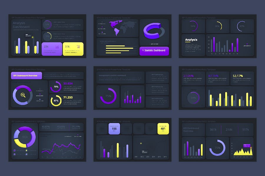财务KPI关键指标数据监控分析PPT模板 - PPT派