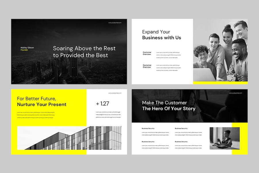 商务企业品牌形象Keynote演示模板 - PPT派