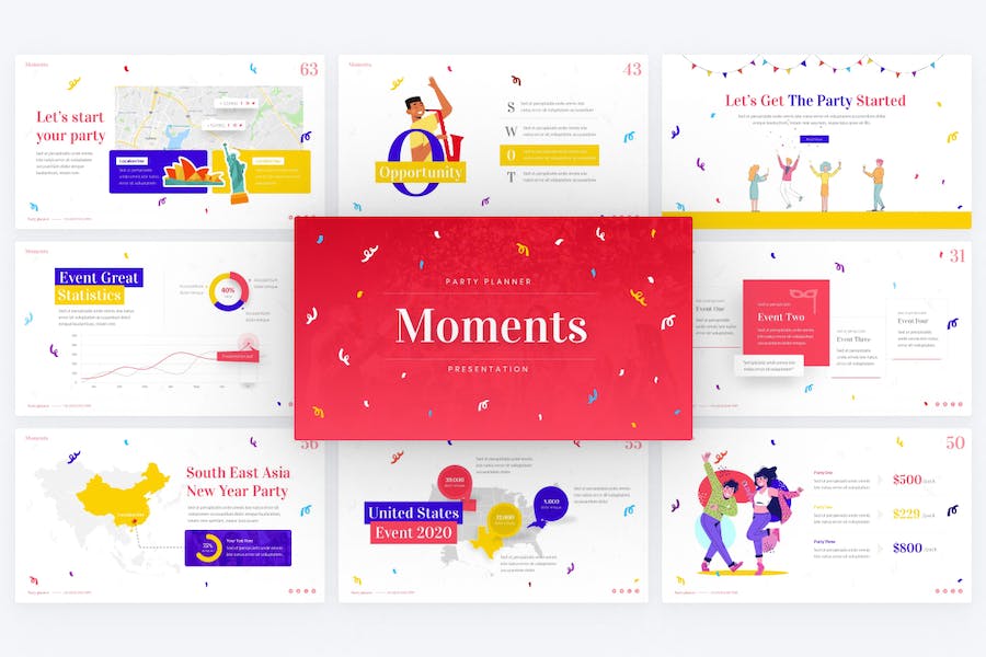 Moments-creative-party-planner-powerpoint-template - PPT派