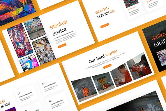 涂鸦设计讲述展示创意推广PPT模板 - PPT派