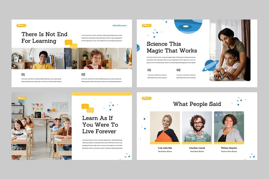 科学教育课程讲述知识传播展示设计PPT模板 - PPT派