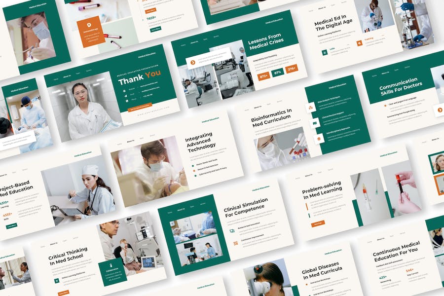医学教育培训课程教学设计PPT模板 - PPT派