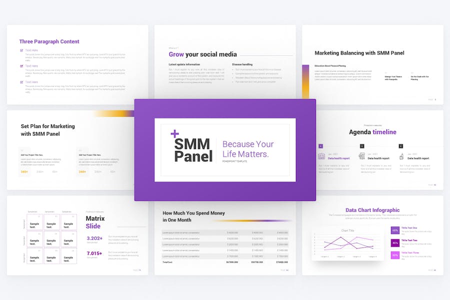 Smm-panel-business-marketing-powerpoint-template - PPT派