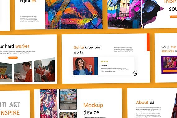 涂鸦设计讲述展示创意推广PPT模板 - PPT派